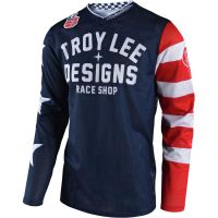 เสื้อกีฬาแขนสั้น ลายทีมแข่งรถจักรยานยนต์วิบาก Troy Lee สําหรับผู้ชาย 2023