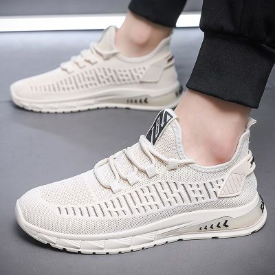 2023 Men Sneakers Fashion Black Running Casual Shoes Summer Breathable Mesh Mens Sports Shoes Lace Up Tenis Masculino Zapatillas