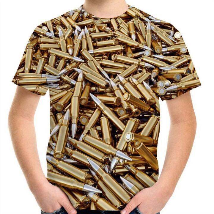 bullet-gun-punk-style-t-shirt-for-boys-girl-4-20y-teen-children-fashion-3d-t-shirt-kids-birthday-cool-gift-gold-black-clothes