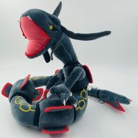 ของเล่นตุ๊กตาโปเกมอน Rayquaza ขนาด80ซม. ตุ๊กตานุ่มยัดไส้อะนิเมะน่ารักลาย Plushie สีดำงูโปเกมอนของขวัญวันเกิดสำหรับเด็ก