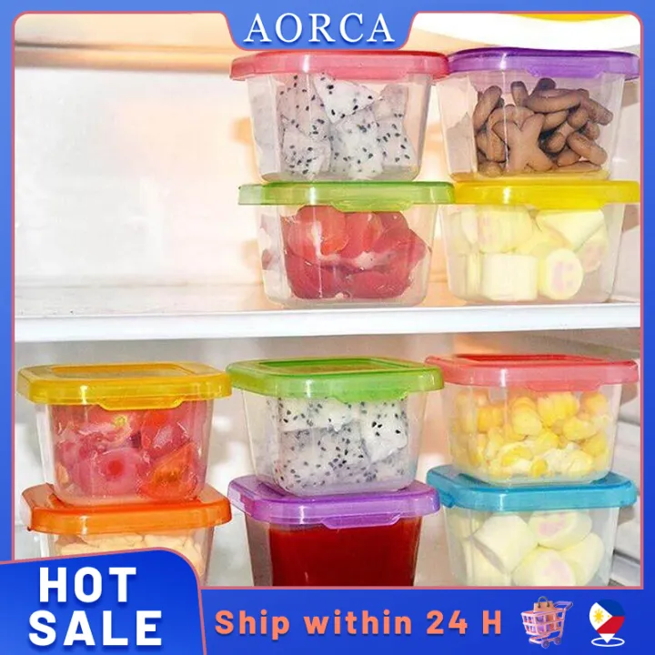 6 Pcs Baby Food Freezer Storage Container Microwave Freezer Cubes Clear