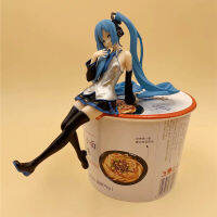 อะนิเมะ H Atsune Miku น่ารักสาวก๋วยเตี๋ยวกันชนพีวีซีแอ็คชั่นรุ่นของเล่นสก์ท็อปรถตกแต่งการเก็บของเล่นสำหรับเด็ก Gifts888