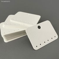 ☈ 100pcs Blank White Paper Header Cards 4x5.5cm with 6 Hole fit DIY Handmade Dangle Drop Stud Earring Jewelry Display Packaging