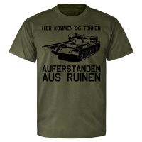 JHPKJNVA Hier Kommen 36t Auferstanden Aus Ruinen T55 DDR Panzer - T Shirt Mens 100% Cotton Casual T-shirts Loose Top Size S-3XL 4XL 5XL 6XL