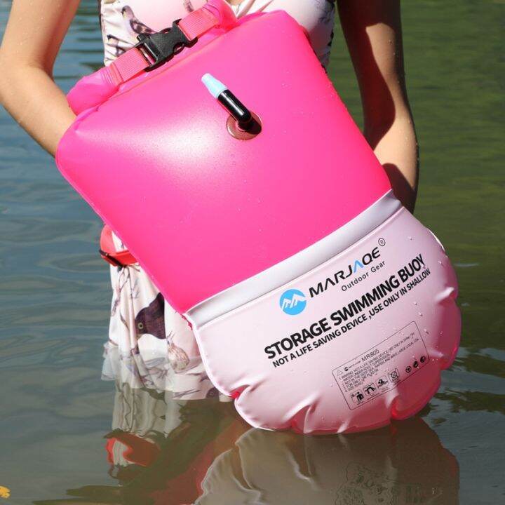 upgrade-20l-inflatable-swimming-buoy-open-water-swim-safety-buoy-lifeguard-kayaking-surfing-life-saving-pvc-storage-drift-bag