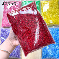 JUNAO 2 3 4 5 6 mm no AB Transparent Red Crystal Rhinestones In Bulk Flat Back Resin Nail Strass Glue On Diamond For Needlework