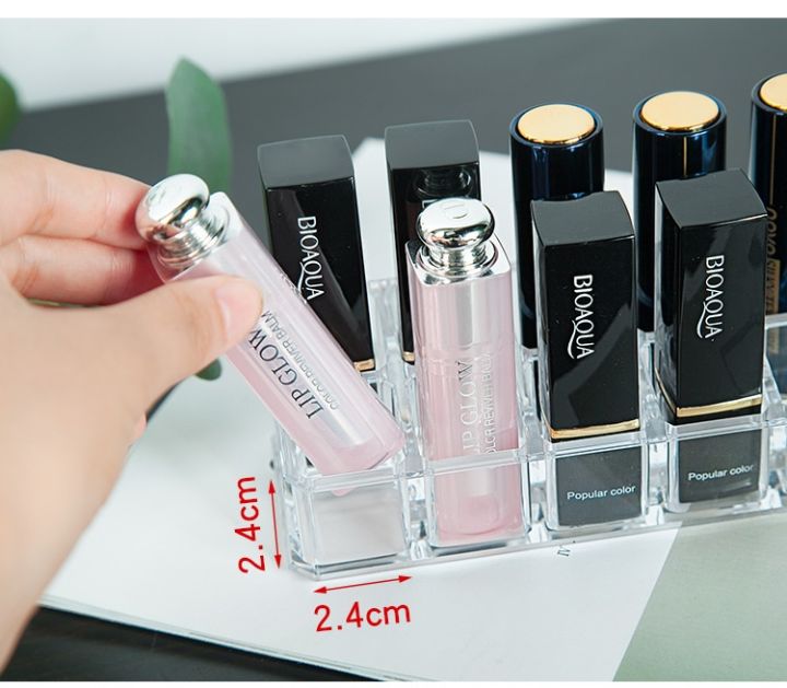 no-5-cosmetic-organizer-ชั้นวางเครื่องสําอาง-ชั้นวางลิปสติก-กล่องใส่ลิปสติก-12-ช่อง