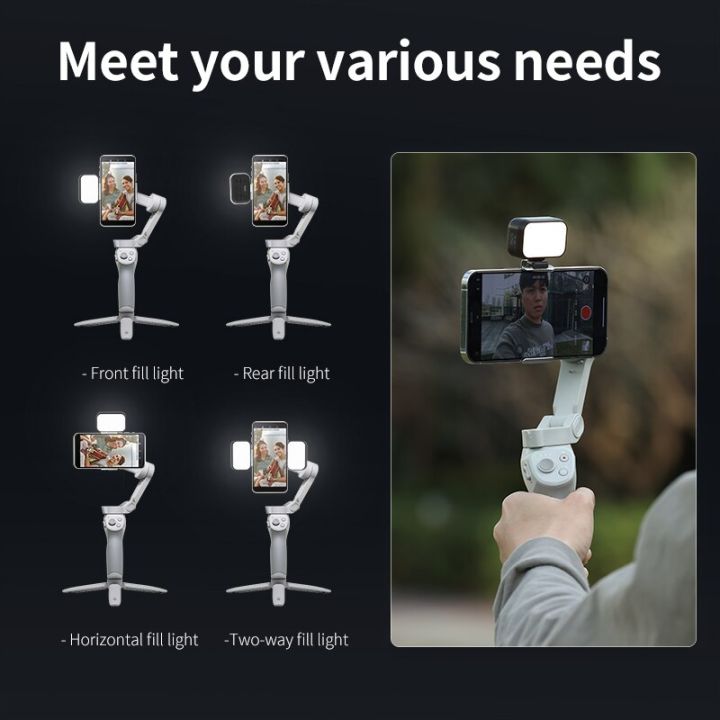 โคมไฟเติม-led-สำหรับ-dji-omso-mobile-6-5-se-zhiyun-feiyu-ขากล้องมือถือ-vl-40แบบชาร์จไฟได้สำหรับถ่ายภาพวิดีโอไฟขนาดเล็ก