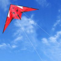 【cw】Outdoor Fun Sports NEW 48 Inch Dual Line Stunt Kites RED Kite With Handle And Line Good Flying ！