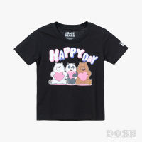 DOSH KIDS UNISEX T-SHIRTS WE BARE BEARS เสื้อยืดคอกลม แขนสั้น เด็กชาย-เด็กหญิง DBBBT5022-BL