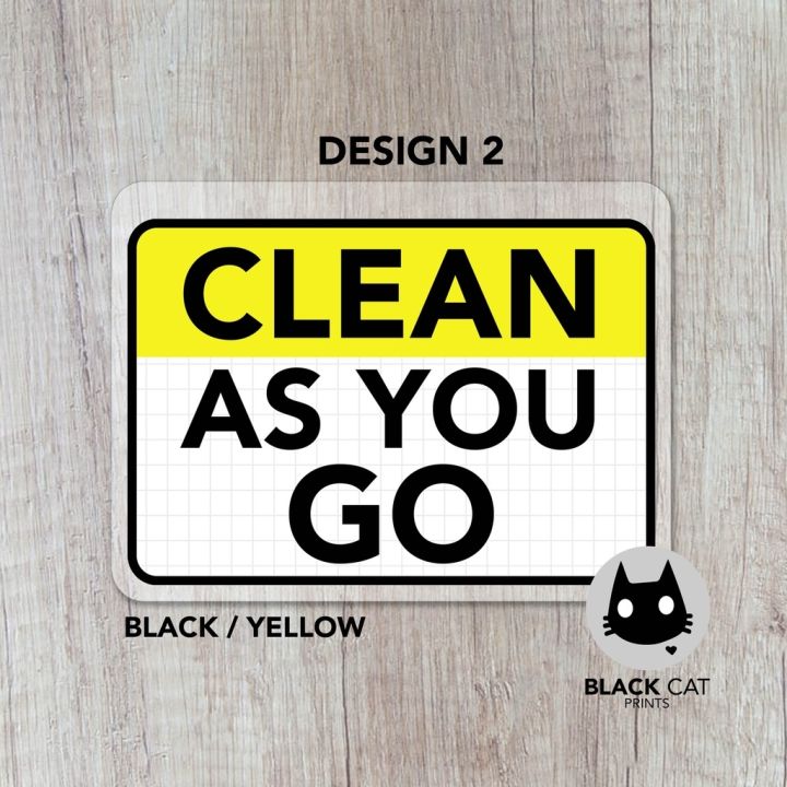Clean As You Go Sign Laminated Signage Sign Board Lazada PH