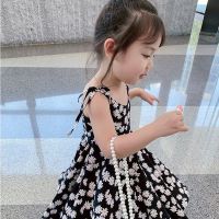 COD Ready Stock Summer Childrens Floral Dress Daisy Strap Dress