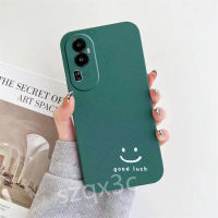 เคสโทรศัพท์คู่ OPPO A98 A58 Reno10 + Reno 10 Pro 5G 4G เคสใส่โทรศัพท์สีดำสีแดงหน้ายิ้มสีทึบเคสนิ่ม OPPOA78