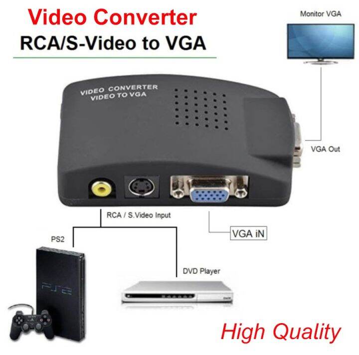 Rca To Vga Av To Vga Converter Lazada Indonesia