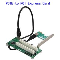 Deskpci-Express Pci เป็นการ์ดอะแดปเตอร์ Pci Pcie ไปการ์ดช่องขยายเสียบ Pci คู่3.0 Usb เพิ่มในการ์ดแปลง