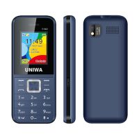 UNIWA โทรศัพท์มือถือ E1802 1.77นิ้ว1800มิลลิแอมป์ชั่วโมง SC6531DA 21คีย์รองรับบลูทูธ FM MP3 MP4 GSM ซิมคู่ (สีดำ) (อาชีพ Diy)