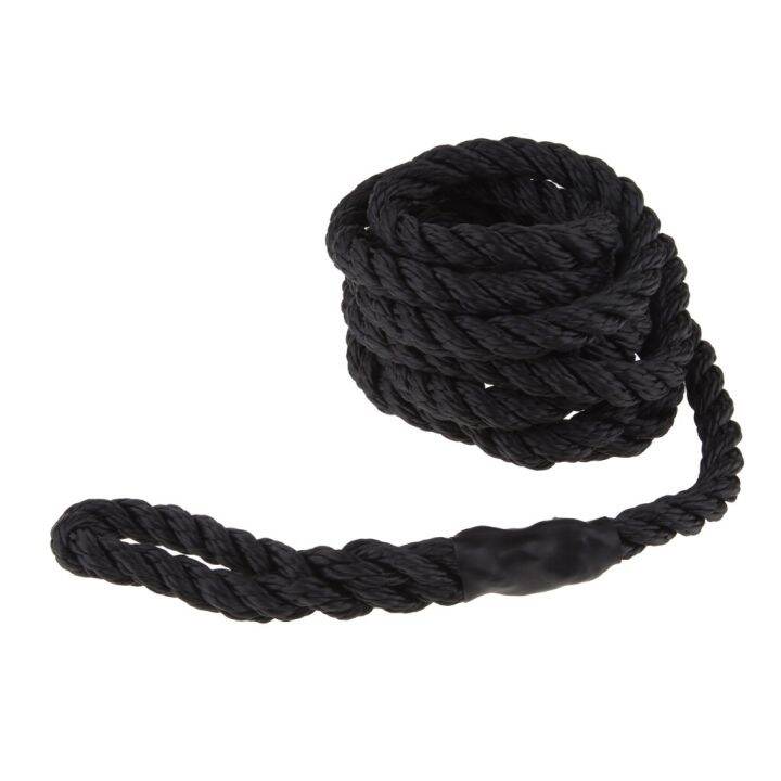 Boat Fender Lines 3/8'' X 6.5' Bumper Whips Rope Docking Black Lazada