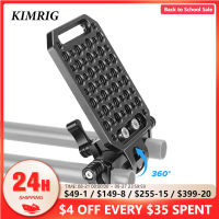 KIMRIG แผ่นแผ่นรองฐานที่ยึดขาตั้งกล้องชีสอเนกประสงค์แบบ360หมุนได้15อุปกรณ์ขันให้แน่นอะแดปเตอร์สำหรับ Dslr สตูดิโอถ่ายภาพ