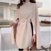 ❁❀ Woolen Cloak Coat 2023 Fashion Breasted Korean Mid-length Woolen-cloth Coats