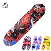 ?ส่งฟรี KAISER SKATEBOARDS สเก็ตบอร์ด สเก็ตบอร์ดเด็ก 60CM สะเก็ตบอร์ด สเก็ตบอร์ด 4 ล้อ สเก็ตบอร์ดสำหรับเด็ก ทนต่อการตก