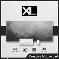 X-L|Mousepad|Geo Gray|Extended|Large|Anime|Cute|Deskpad|Keyboard Pad Mat|Stitched Edge Deskmat|Gaming Mouse Pad