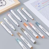 6 Pcs Highlighter Pen Set Kawaii Stationery Morandi Color Highlighter Student Graffiti Markers School Supplies Note Marker