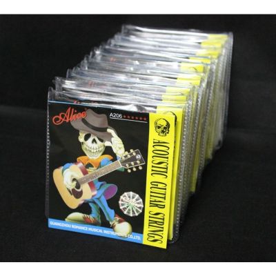 ：《》{“】= 1 Sets Alice A206 Stainless Steel Coated Phosphor Bronze Anti-Rust 1St-6Th Acoustic Guitar Strings 011-052