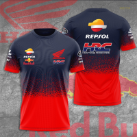 New！2023！Marc Marquez MM93 x Repsol Honda MotoGP Short Sleeve T-shirt High quality products （Freeprinting of names）