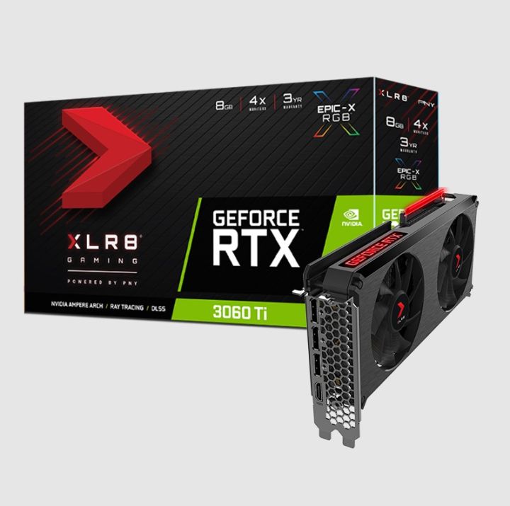 PNY GeForce RTX 3060 Ti 8GB XLR8 Gaming REVEL EPIC-X RGB Dual Fan Edition