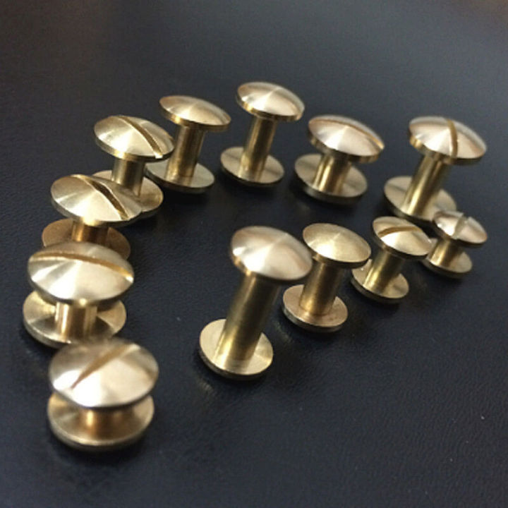 10pcs-craft-belt-wallet-solid-brass-leather-nail-rivets-chicago-screws