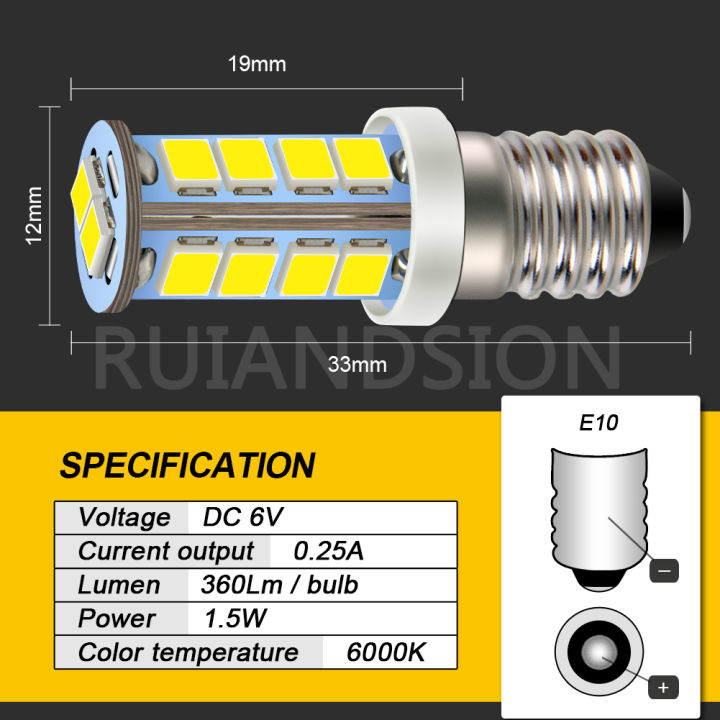 ruiandsion-1-pc-e10-18-smd-2835-led-lamp-xenon-white-6000k-flashlights-mes-miniature-screw-bulbs-lionel-dc-6v-12v