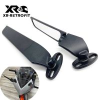 For KAWASAKI NINJA 250 300 400 650 H2 H4 Modified Motorcycle Rearview Mirrors Wind Wing Adjustable Rotating Side Mirrors 2PCS