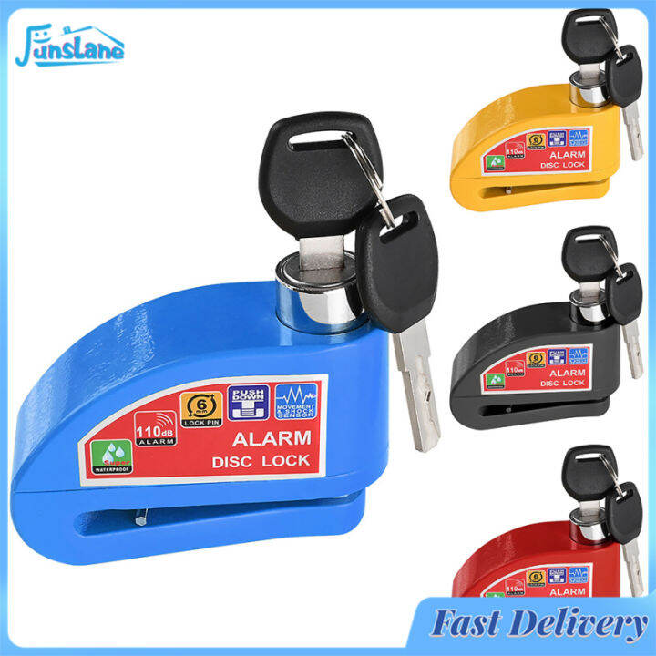 FunsLane Motorcycle Alarm Disc Brake Lock DIY Motorcycle Alarm Theft