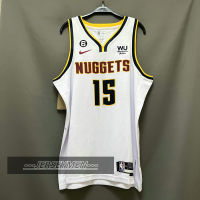 【High Quality】Mens 2022-23 New Original NBA Denver Nuggets #15 Nikola Jokic Jersey Association Edition White Swingman Heat-pressed