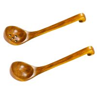 Japanese Solid Wood Soup Ladle Long Handle Hot Pot Spoon Portable Durable Eco Friendl Kitchen Cooking Utensil tools