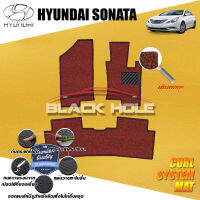 Hyundai Sonata ปี 2011 - ปี 2014  พรมรถยนต์Sonata พรมเข้ารูป คอยล์ ซิสเทิมแมต เย็บขอบ Blackhole Curl System Mat Edge (ชุดห้องโดยสาร)