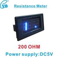 【2023】LED Digital Ohm Meter 200 OHM Resistance Meter Supply Voltage DC 5V Blue Ohmmeter Resistor Meter Half-Closed Type