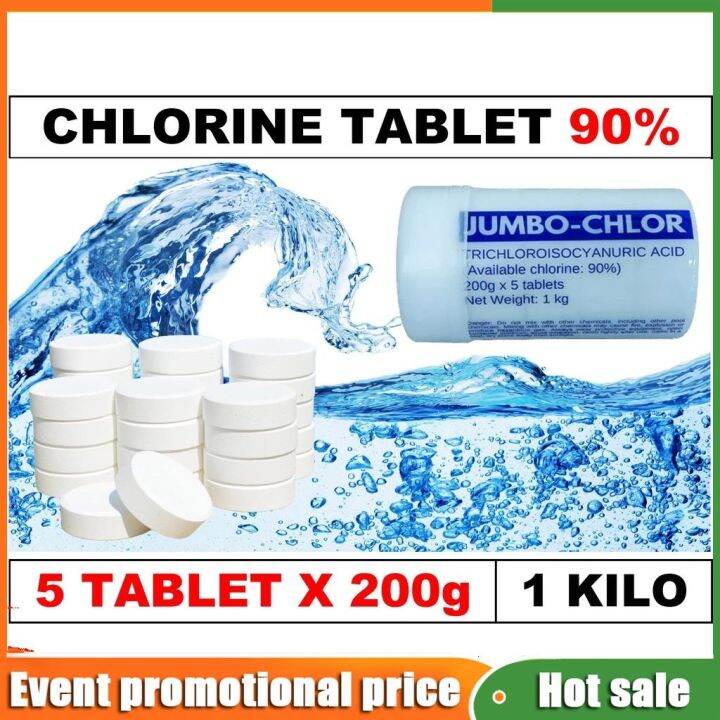 JUMBO CHLOR CHLORINE TABLET TCCA 90 (SOLD PER KILO) Lazada PH