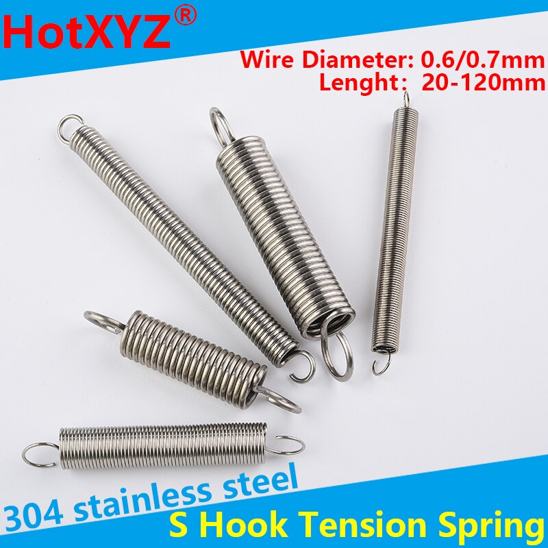 Wire Dia.1.0mm/1.2mm 304 Stainless Steel Extension Small Spring Tension Springs 