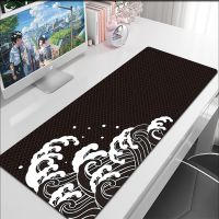 Japanese Style Waves Mouse Pad Xxl Office Accessories Mousepad Gamer Mats Anime Large 900x400 Computer Gaming Deskmat Pads Game