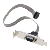 Serial 9 pin DB9 RS232 เมนบอร์ด Com Port Ribbon Cable Connector 300 มม. สำหรับ w Bracket ใหม่