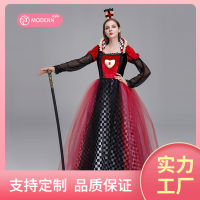 2023 ชุดฮาโลวีนใหม่เครื่องแต่งกายการแสดง Peach Heart Queen Alice in Wonderland Red Queen cos เสื้อผ้า