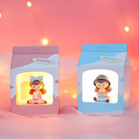 Creative Milk Tea Sister Milk Light Cartoon Childrens Bedroom Decoration Small Night Lamp Student Star Light Gift Decoration