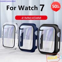 สมาร์ทวอทช์ล่าสุด อุปกรณ์เสริม  เคสสำหรับแอป--เปิน iwatch series 7 เคส Watch 7 41mm/45mmสายนาฬิกา PC+Glass สายสำหรับ watch 7 เคสแอปเปิ้ลวอช smartwatch รุ่นไหนดี  smartwatch 2022