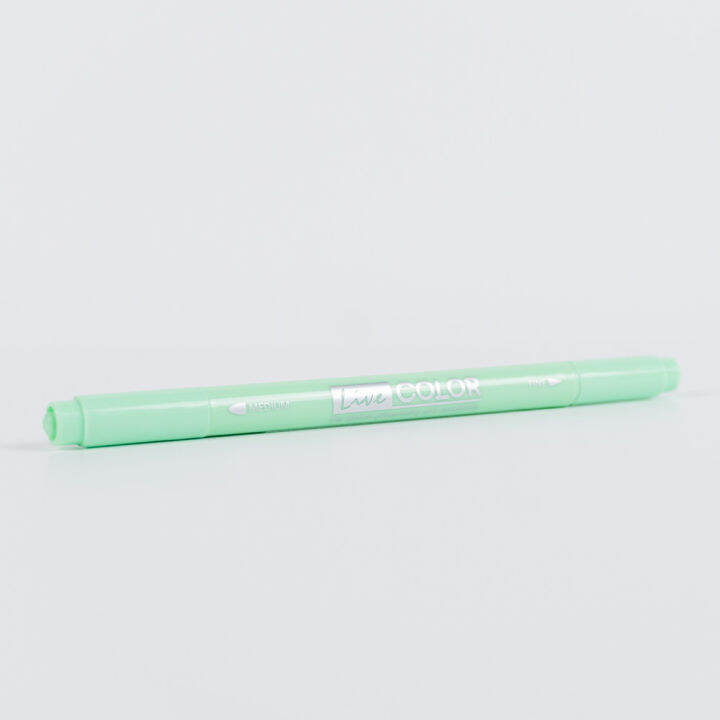 monami-live-color-19-mint-green-ปากกาสีน้ำ-ชนิด-2-หัว-สีเขียวมินต์-ของแท้