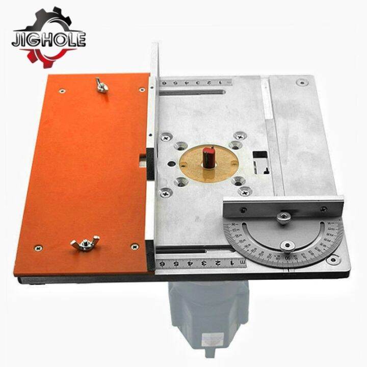Workbench Table Saw Angle Miter Gauge and Aluminium Router Table Insert Plate Electric Wood