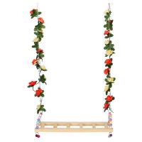 Chicken Parrot Swing Toy Natural Wood Bridge Chicken Parrot Pet Toy Stand Toy Bird Swing Toy Chicken Coop for Chicken