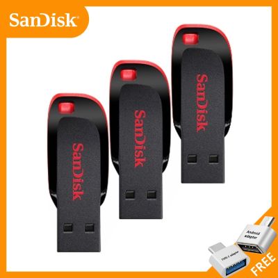 ☎❁✌ USB2.0 SanDisk 128GB ความจุจริงแฟลชไดรฟ์ปากกาไดรฟ์ 64gb 32gb 16gb 8gb USB Stick ปากกาดิสก์