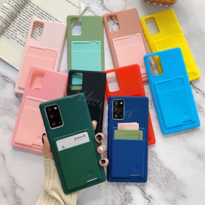 Card Holder Slot Wallet Case For Samsung Galaxy S21 S20 FE Ultra S10 Lite S9 S8 Plus S10E Cover Sleeve Pouch Silicone TPU Fundas
