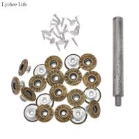 Lychee Life 20pcs Metal Jeans Tack Snap Button Stud Rivet NO-SEW Handmade Pants Clothes Accessories Haberdashery